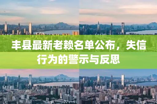 豐縣最新老賴(lài)名單公布，失信行為的警示與反思