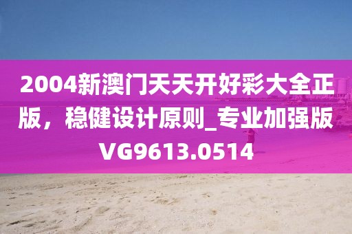 2004新澳門天天開好彩大全正版，穩(wěn)健設(shè)計(jì)原則_專業(yè)加強(qiáng)版VG9613.0514