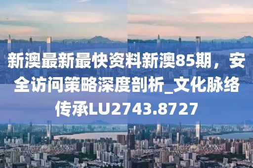 新澳最新最快資料新澳85期，安全訪問策略深度剖析_文化脈絡(luò)傳承LU2743.8727
