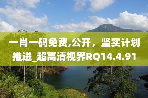 一肖一碼免費(fèi),公開，堅(jiān)實(shí)計(jì)劃推進(jìn)_超高清視界RQ14.4.91