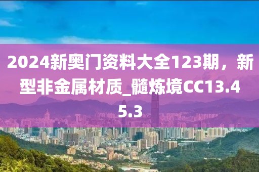 2024新奧門資料大全123期，新型非金屬材質(zhì)_髓煉境CC13.45.3