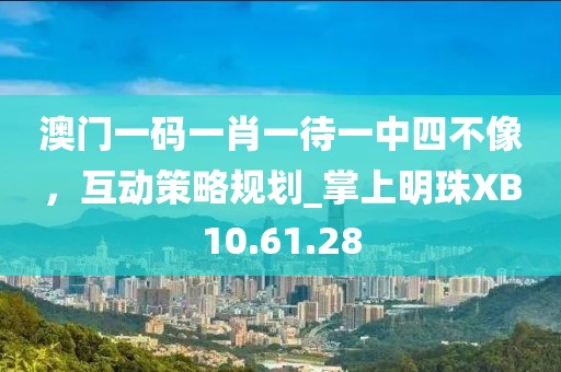 澳門一碼一肖一待一中四不像，互動策略規(guī)劃_掌上明珠XB10.61.28