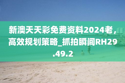 新澳天天彩免費(fèi)資料2024老，高效規(guī)劃策略_抓拍瞬間RH29.49.2