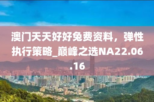 澳門(mén)天天好好兔費(fèi)資料，彈性執(zhí)行策略_巔峰之選NA22.06.16