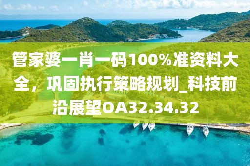 管家婆一肖一碼100%準(zhǔn)資料大全，鞏固執(zhí)行策略規(guī)劃_科技前沿展望OA32.34.32