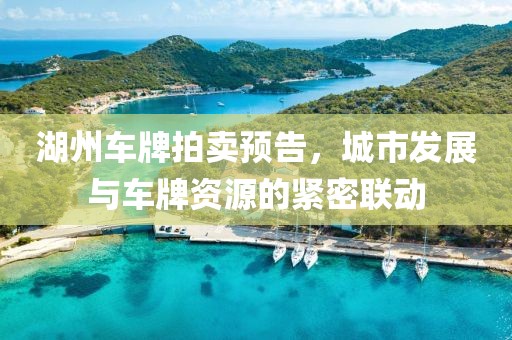 湖州車牌拍賣預(yù)告，城市發(fā)展與車牌資源的緊密聯(lián)動