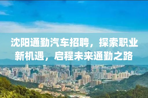 沈陽(yáng)通勤汽車招聘，探索職業(yè)新機(jī)遇，啟程未來(lái)通勤之路