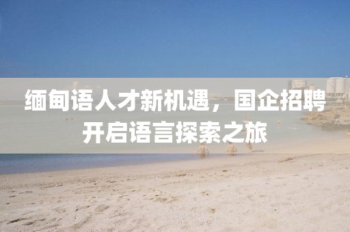 緬甸語人才新機(jī)遇，國企招聘開啟語言探索之旅