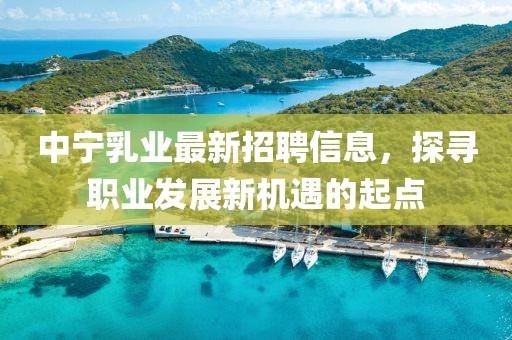 中寧乳業(yè)最新招聘信息，探尋職業(yè)發(fā)展新機遇的起點
