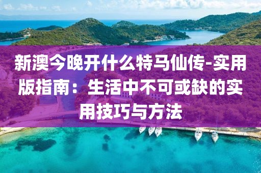 新澳今晚開(kāi)什么特馬仙傳-實(shí)用版指南：生活中不可或缺的實(shí)用技巧與方法
