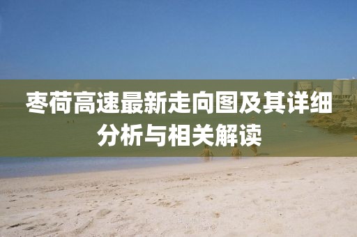 棗荷高速最新走向圖及其詳細分析與相關解讀