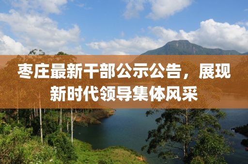 棗莊最新干部公示公告，展現(xiàn)新時代領(lǐng)導(dǎo)集體風(fēng)采
