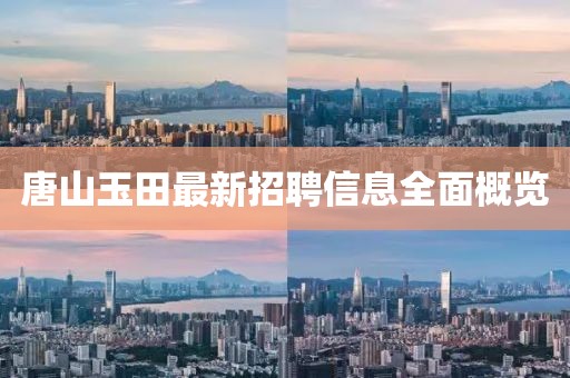 唐山玉田最新招聘信息全面概覽
