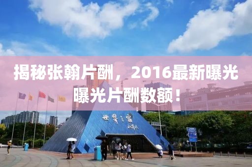 揭秘張翰片酬，2016最新曝光曝光片酬數(shù)額！