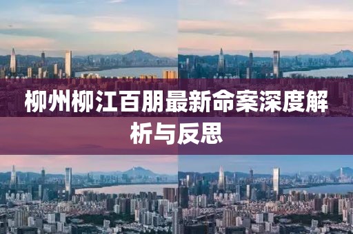 柳州柳江百朋最新命案深度解析與反思