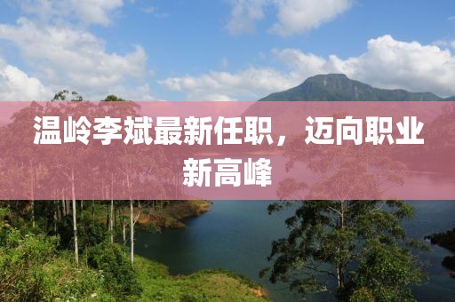 溫嶺李斌最新任職，邁向職業(yè)新高峰