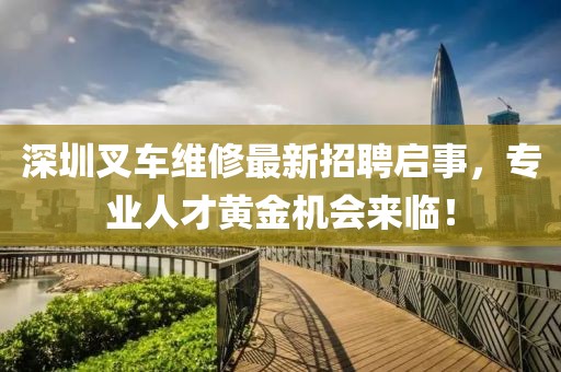 深圳叉車維修最新招聘啟事，專業(yè)人才黃金機(jī)會來臨！