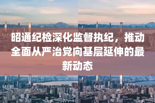 昭通紀檢深化監(jiān)督執(zhí)紀，推動全面從嚴治黨向基層延伸的最新動態(tài)