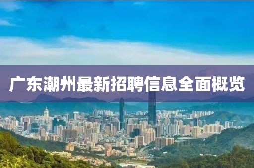 廣東潮州最新招聘信息全面概覽