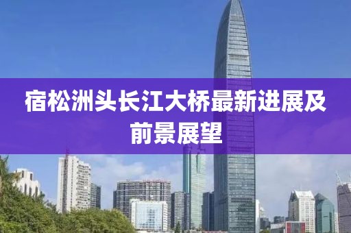 宿松洲頭長江大橋最新進(jìn)展及前景展望