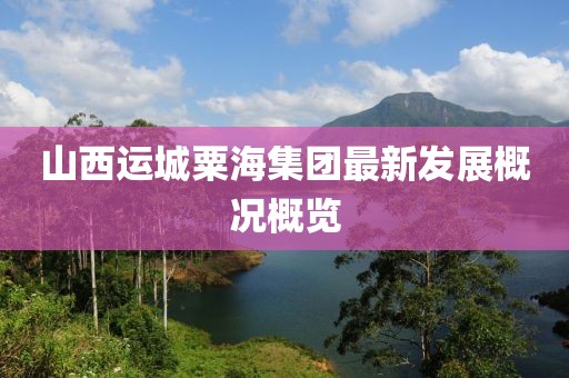 山西運(yùn)城粟海集團(tuán)最新發(fā)展概況概覽