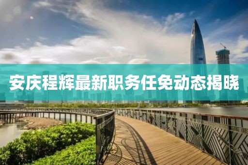 安慶程輝最新職務(wù)任免動態(tài)揭曉
