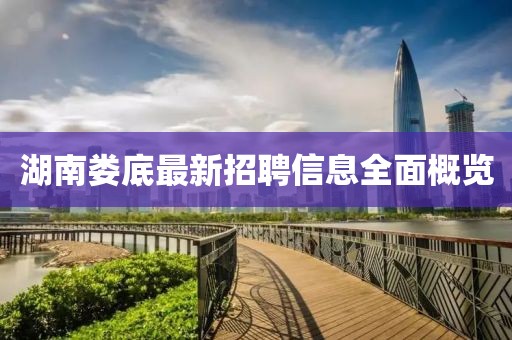 湖南婁底最新招聘信息全面概覽