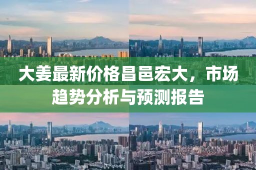 大姜最新價格昌邑宏大，市場趨勢分析與預測報告