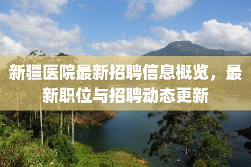 新疆醫(yī)院最新招聘信息概覽，最新職位與招聘動態(tài)更新