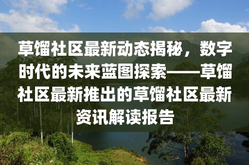 草餾社區(qū)最新動態(tài)揭秘，數(shù)字時代的未來藍圖探索——草餾社區(qū)最新推出的草餾社區(qū)最新資訊解讀報告