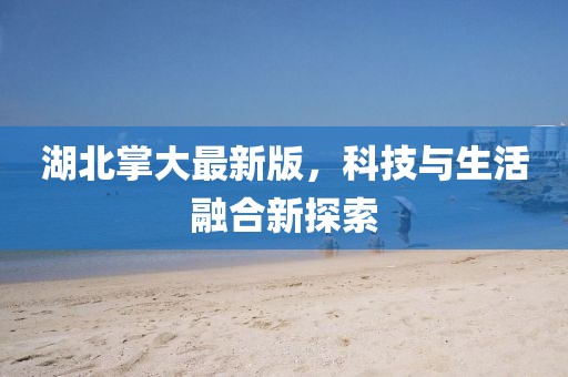 湖北掌大最新版，科技與生活融合新探索