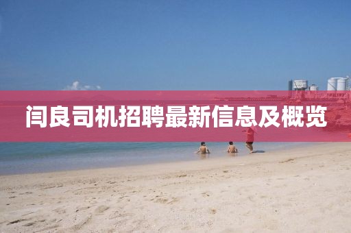 閆良司機招聘最新信息及概覽
