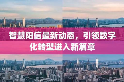 智慧陽(yáng)信最新動(dòng)態(tài)，引領(lǐng)數(shù)字化轉(zhuǎn)型進(jìn)入新篇章