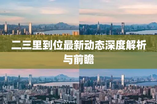 二三里到位最新動(dòng)態(tài)深度解析與前瞻