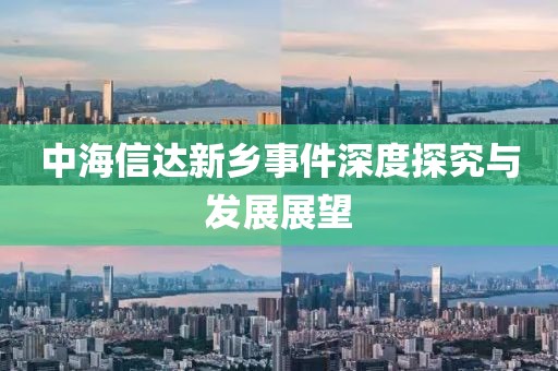 中海信達(dá)新鄉(xiāng)事件深度探究與發(fā)展展望