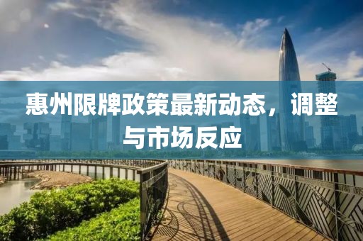 惠州限牌政策最新動(dòng)態(tài)，調(diào)整與市場(chǎng)反應(yīng)