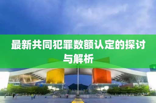 最新共同犯罪數(shù)額認(rèn)定的探討與解析