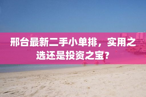 邢臺最新二手小單排，實(shí)用之選還是投資之寶？