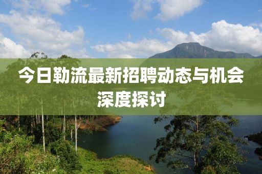 今日勒流最新招聘動態(tài)與機(jī)會深度探討