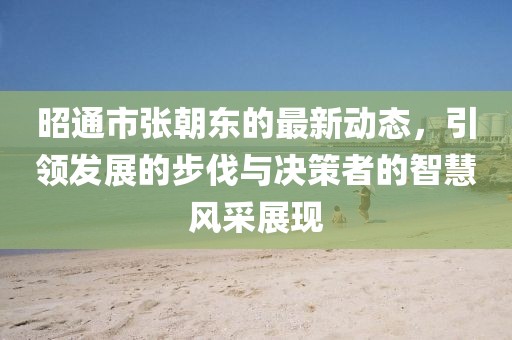 昭通市張朝東的最新動(dòng)態(tài)，引領(lǐng)發(fā)展的步伐與決策者的智慧風(fēng)采展現(xiàn)