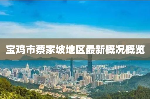 寶雞市蔡家坡地區(qū)最新概況概覽