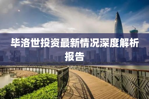 畢洛世投資最新情況深度解析報(bào)告