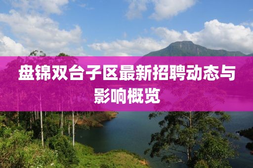 盤(pán)錦雙臺(tái)子區(qū)最新招聘動(dòng)態(tài)與影響概覽