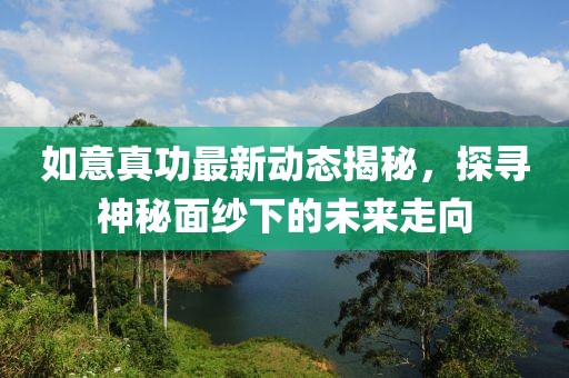 如意真功最新動態(tài)揭秘，探尋神秘面紗下的未來走向