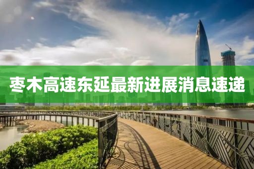 棗木高速東延最新進展消息速遞