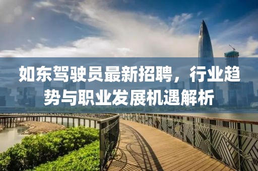如東駕駛員最新招聘，行業(yè)趨勢與職業(yè)發(fā)展機(jī)遇解析