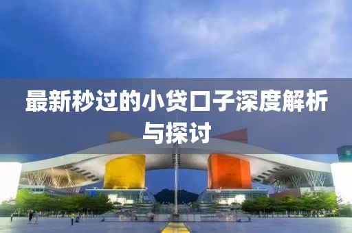 最新秒過的小貸口子深度解析與探討