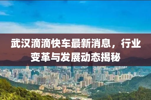 武漢滴滴快車最新消息，行業(yè)變革與發(fā)展動態(tài)揭秘