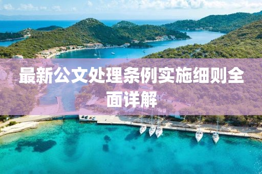 最新公文處理?xiàng)l例實(shí)施細(xì)則全面詳解