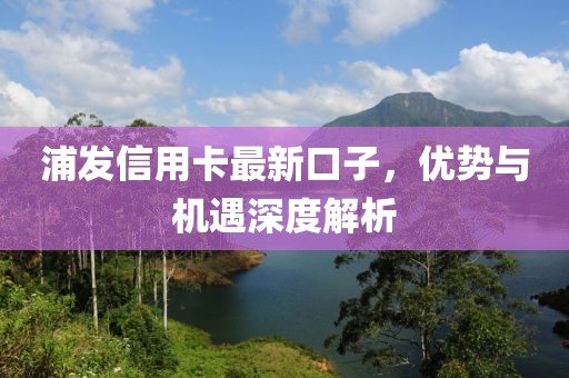 浦發(fā)信用卡最新口子，優(yōu)勢與機(jī)遇深度解析